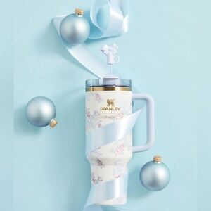 Love Shack Fancy x Stanley Holiday Quencher | 40 OZ BLUE ROSA BEAUX. New